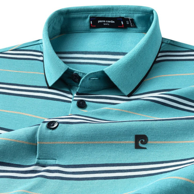 Pierre Cardin Men’s Green Striped Polo Shirt P61113013J56
